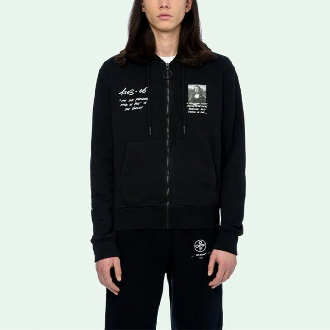 SS19 Zipper Mens Logo Mona Lisa Sweater
