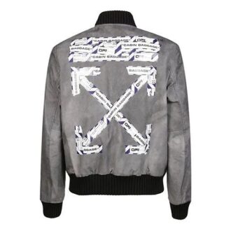 SS20 Airport Arrow Printing Jacket Men Grey