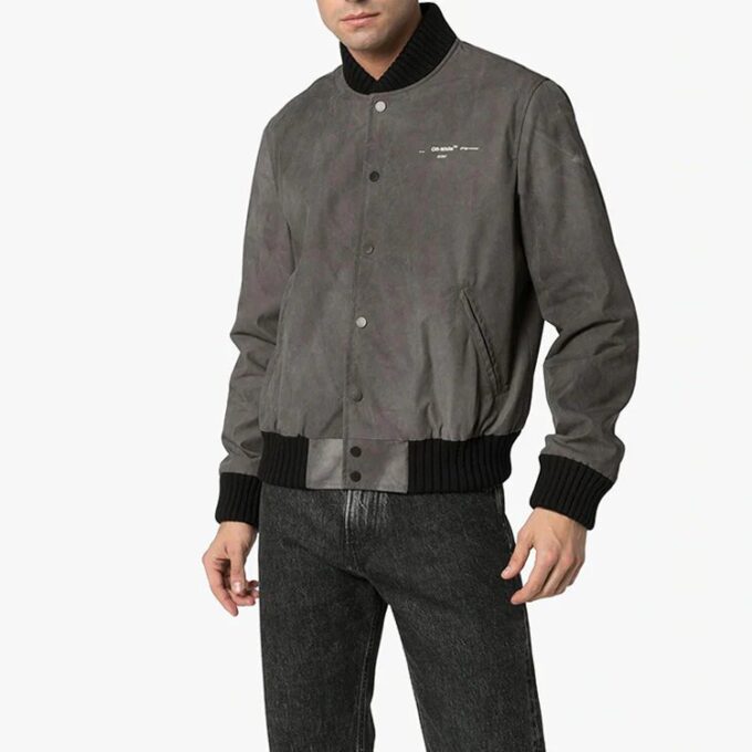 SS20 Airport Arrow Printing Jacket Men Grey