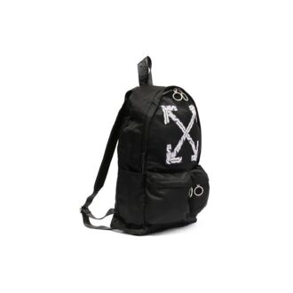 SS20 Airport Tape Black Backpack Arrow Print Backpack Black