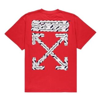SS20 Airport Tape Print For Men Red