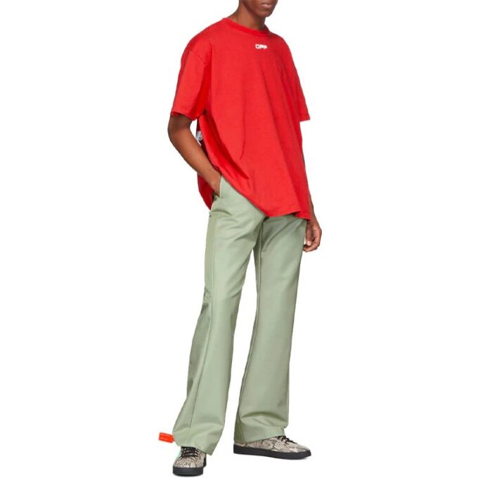SS20 Airport Tape Print For Men Red