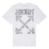 SS20 Arrows Logo Print Oversized T-Shirt “White”