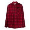 SS20 Back Arrows Sketch Mens Plaid Shirts Red Black