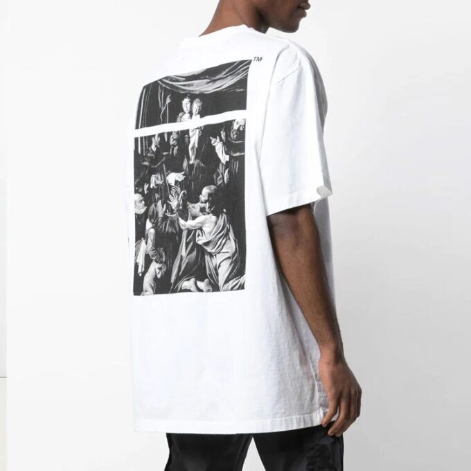 Caravaggio Square SS Over Tee “White Black”