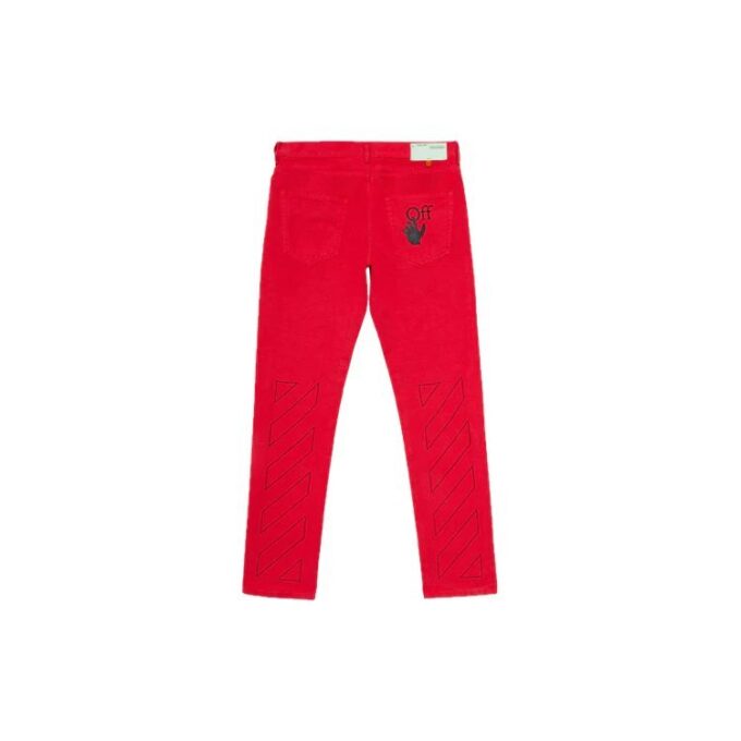 SS20 Lunar New Year Mens Blended Fabrics Street Style Plain Cotton Logo Slim-fit Jeans