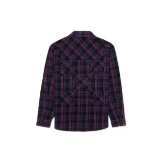 SS20 Small Stamp Checked Shirt For Men Purple/Black