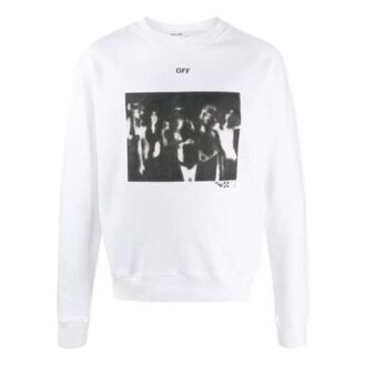 SS20 Spray Paint Effect Mens Logo Long Sleeve Round Neck Sweatshirt