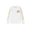 SS20 Tape Arrows Printing Long Sleeve Men White