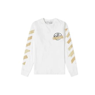 SS20 Tape Arrows Printing Long Sleeve Men White