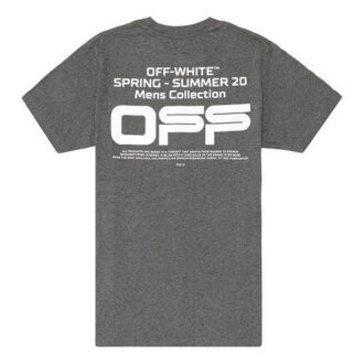 SS20 Wavy Line Gray Short Sleeve Mens Logo Normal Fit