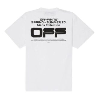 SS20 Wavy Line White Short Sleeve Oversize