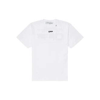 SS20 Wavy Line White Short Sleeve Oversize