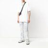 SS20 Wavy Line White Short Sleeve Oversize
