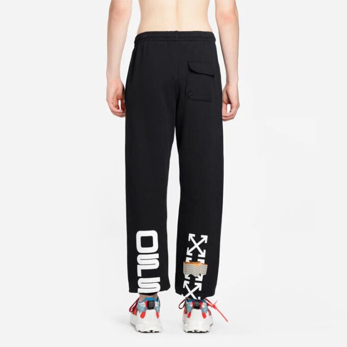 SS20 Wavy Logo Track Pants For Men Black