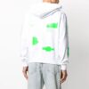 SS20 White Hooded Sweatshirt Back Arrows Sketch Mens Logo Normal Fit Sweater