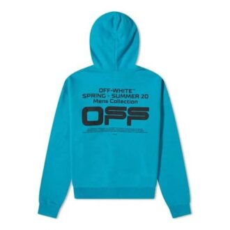 SS20 White Wavy Logo Printing Loose Men Blue
