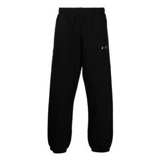 SS21 Alphabet Logo Printing Arrow Sports Pants Loose Fit Black
