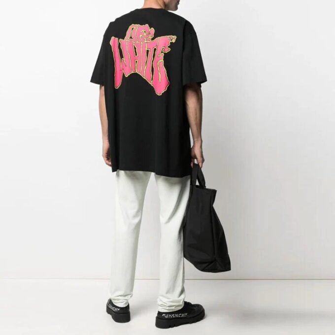 SS21 Alphabet Logo Printing Short Sleeve Loose Fit Black