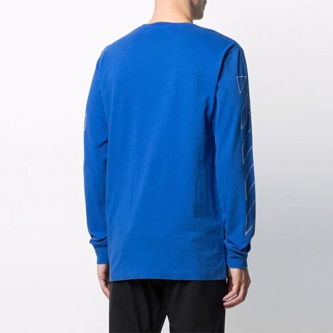 SS21 Alphabet Pattern Solid Color Long Sleeves Blue