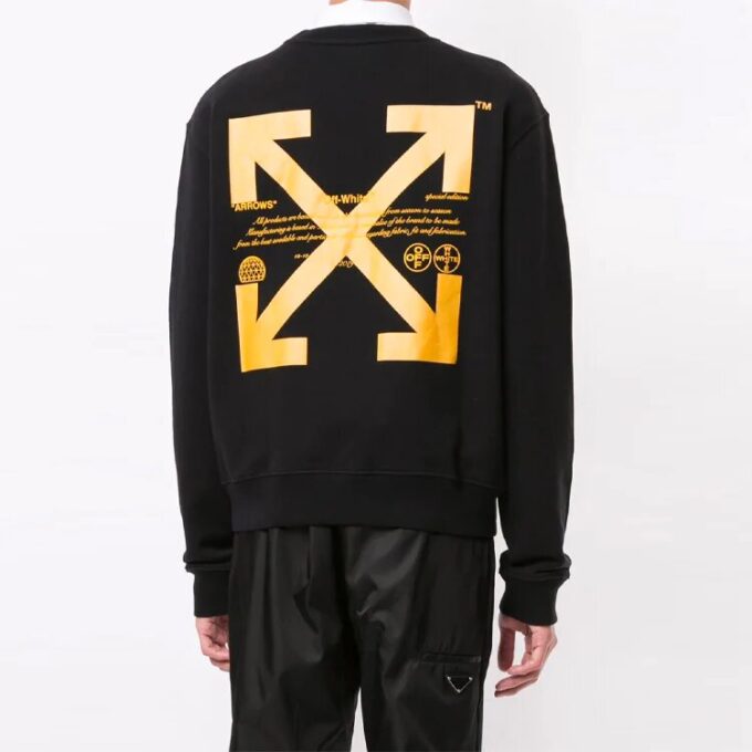 SS21 Alphabet Printing Casual Round Neck Pullover Black