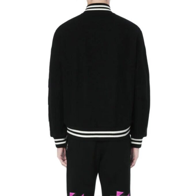 SS21 Alphabet Printing Long Sleeves Jacket Black