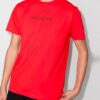 SS21 Alphabet Printing Round Neck Short Sleeve Loose Fit Red