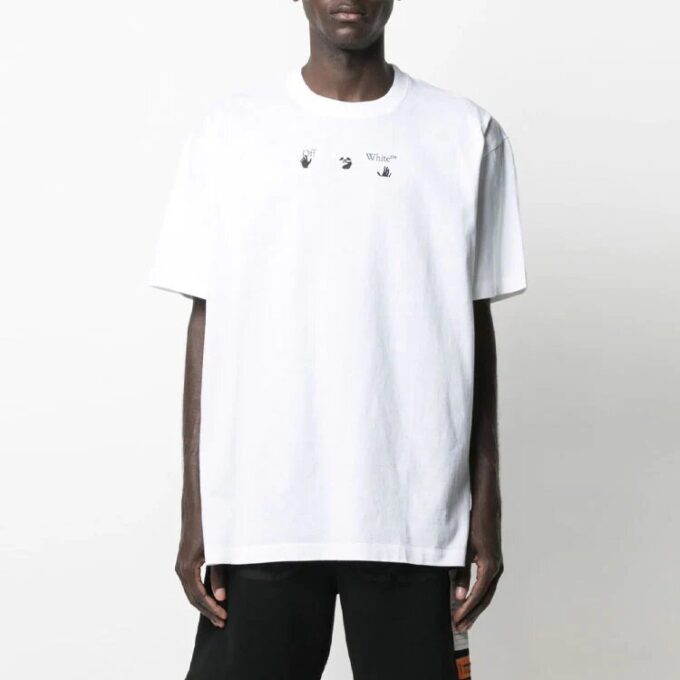 SS21 Alphabet Printing Short Sleeve Loose Fit White