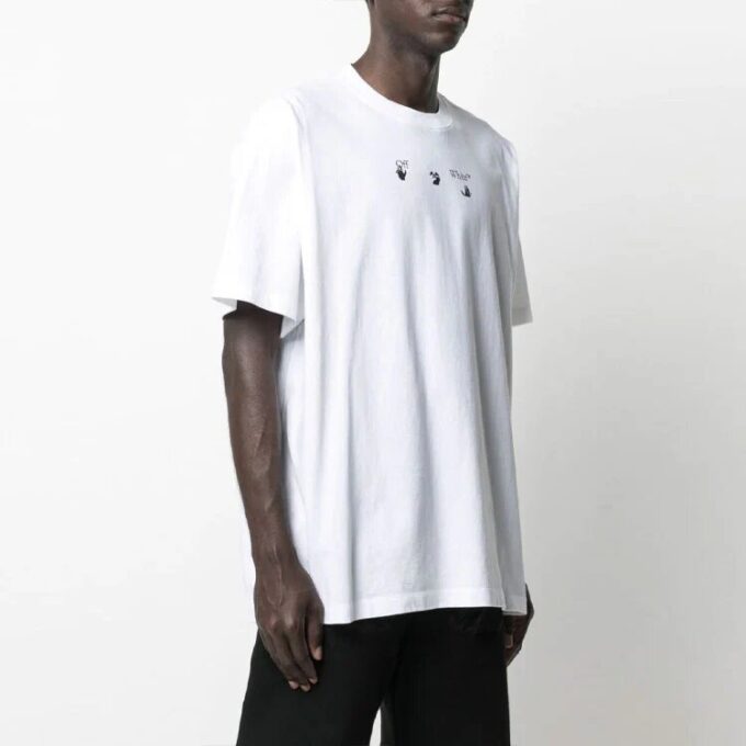 SS21 Alphabet Printing Short Sleeve Loose Fit White