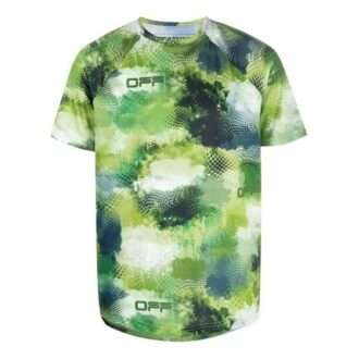 SS21 Alphabet Printing Tie Dye Short Sleeve Loose Fit Green