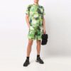 SS21 Alphabet Printing Tie Dye Short Sleeve Loose Fit Green