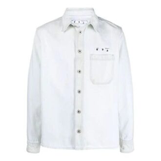 SS21 Arrow Logo Denim Jacket Version White