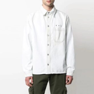 SS21 Arrow Logo Denim Jacket Version White