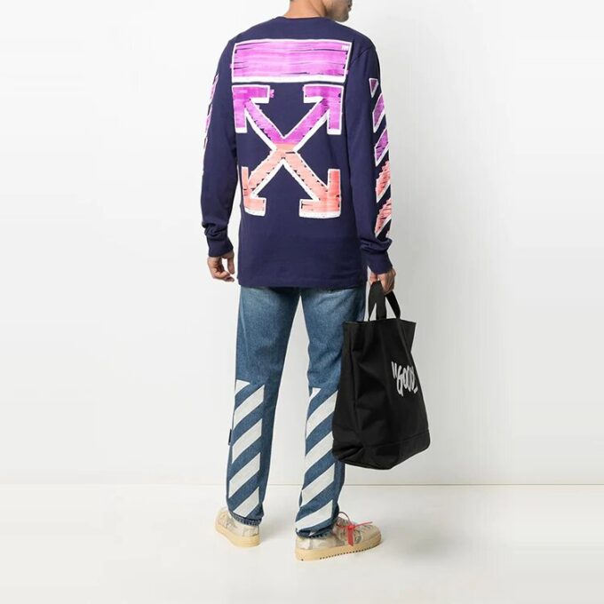 SS21 Arrow Logo Printing Long Sleeves Blue