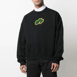 SS21 Arrow Pattern Sports Long Sleeves Loose Fit Black