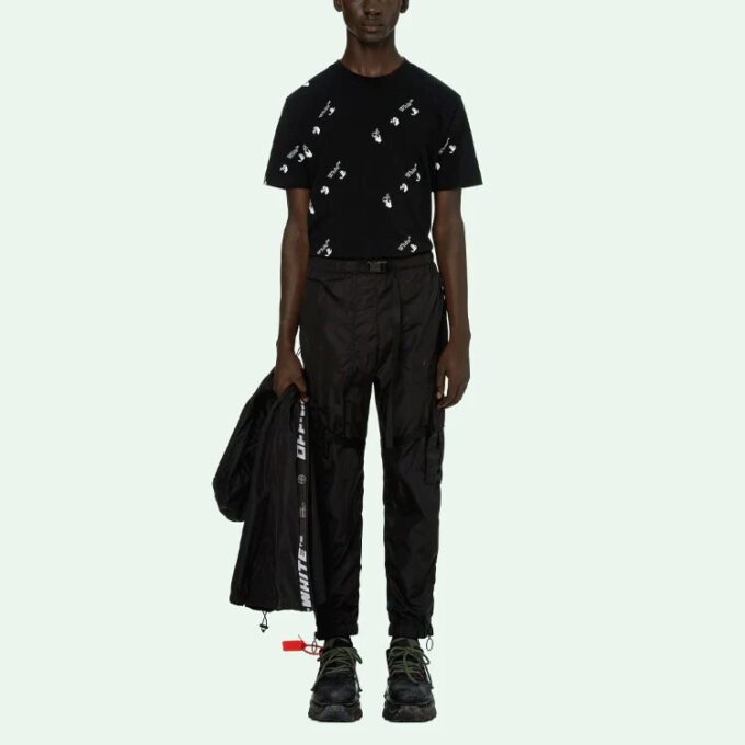 SS21 Arrow Printing Cargo Pants Black