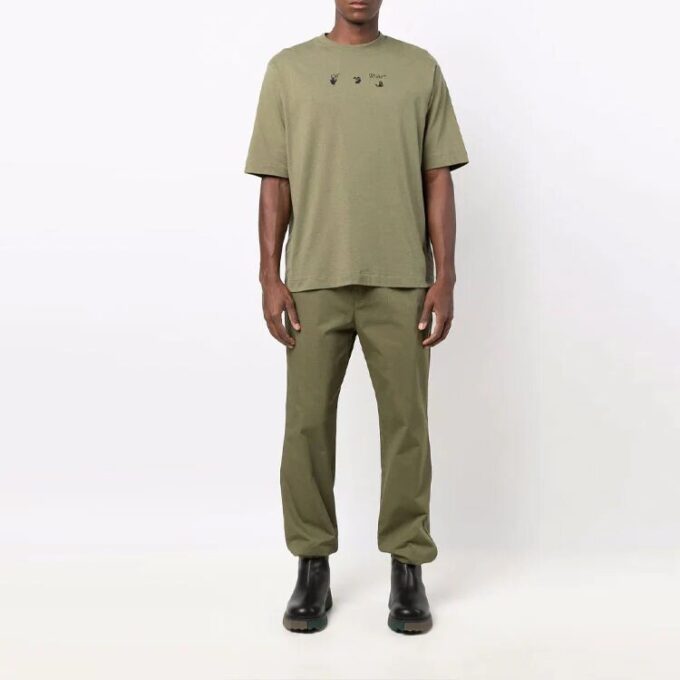 SS21 Arrow Printing Logo Short Sleeve Ordinary Version Green