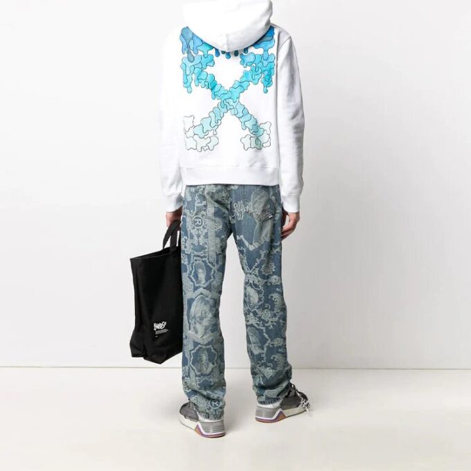 SS21 Arrows Arrow Pattern Printing Loose Fit White