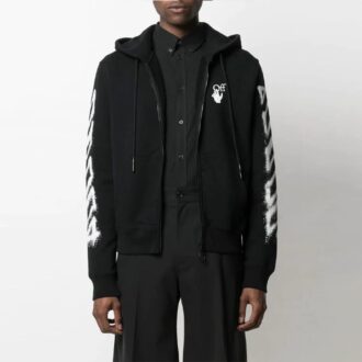 SS21 Arrows Pattern Loose Fit Black