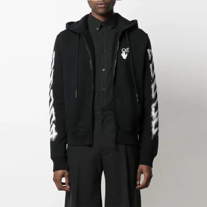 SS21 Arrows Pattern Loose Fit Black