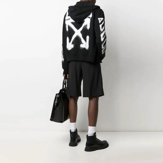 SS21 Arrows Pattern Loose Fit Black