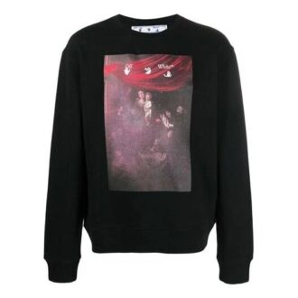 SS21 Arrows Pattern Printing Round Neck Long Sleeves Version Black
