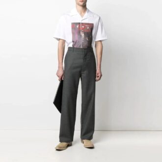 SS21 Arrows Pattern Printing Short Sleeve Shirt Version White