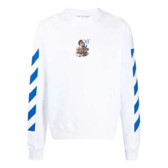 SS21 Arrows Pattern Stripe Printing Long Sleeves White