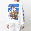 SS21 Arrows Pattern Stripe Printing Long Sleeves White