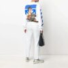 SS21 Arrows Pattern Stripe Printing Long Sleeves White