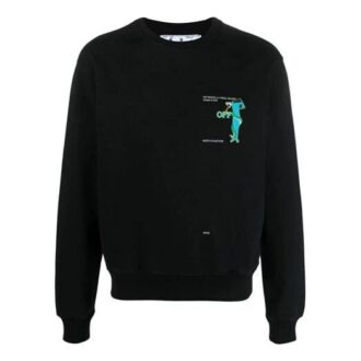 SS21 Arrows Printing Round Neck Long Sleeves Version Black