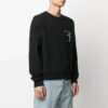 SS21 Arrows Printing Round Neck Long Sleeves Version Black