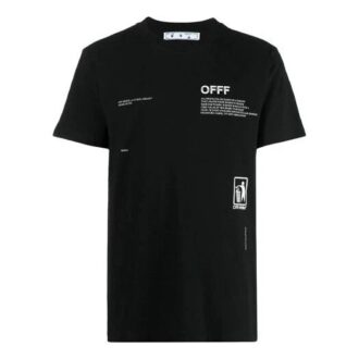 SS21 Arrows Printing Round Neck Printing Short Sleeve Ordinary Version Black