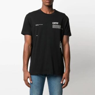 SS21 Arrows Printing Round Neck Printing Short Sleeve Ordinary Version Black